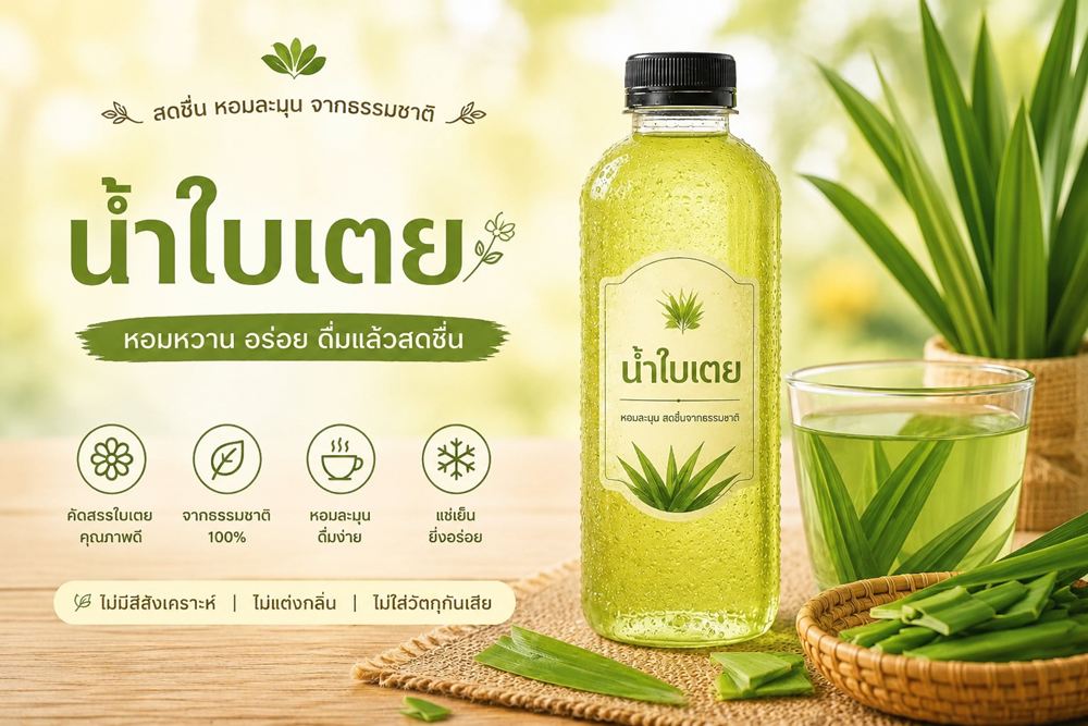 น้ำใบเตย ขายส่ง 250 ml
